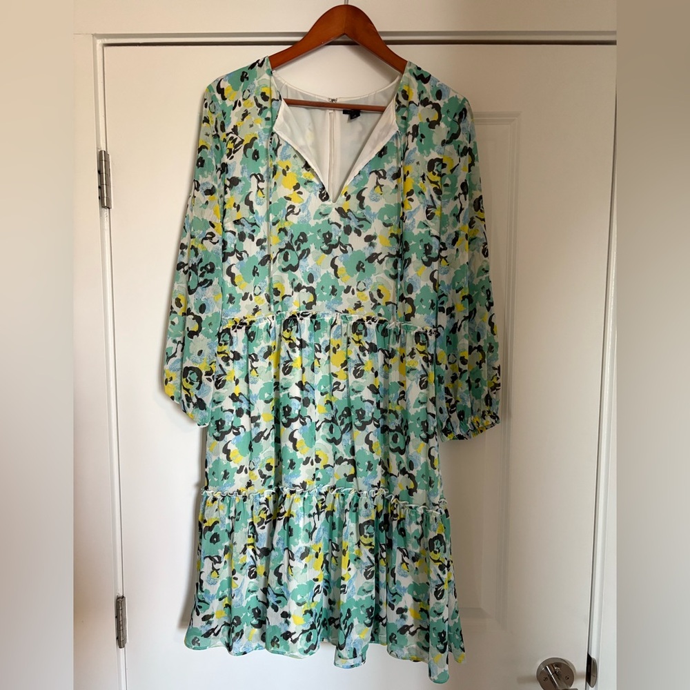 Ann Taylor Vibrant Floral Midi Dress